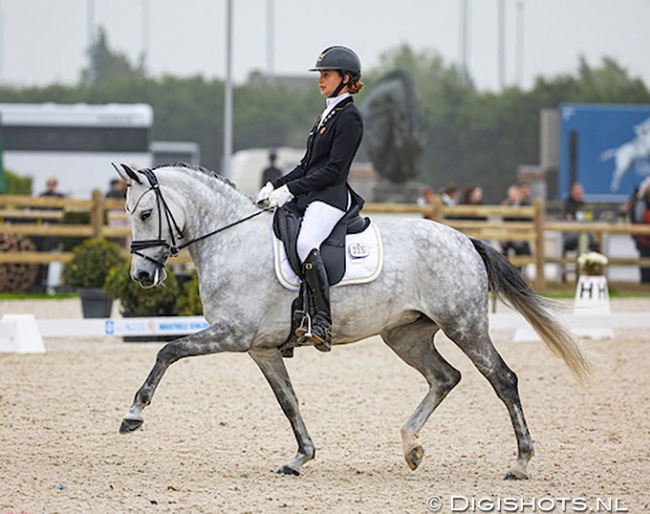 Emilie Herweyers and (Steendieks) La Perla at the 2022 Belgian Pony Championships in Lier :: Photo © Digishots