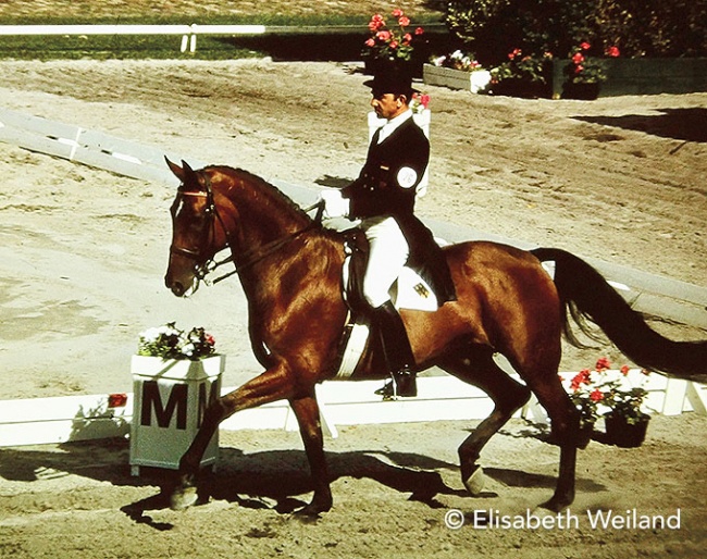 Dr Reiner Klimke and Mehmed at the 1974 World Championships Dressage :: Photo © Elisabeth Weiland