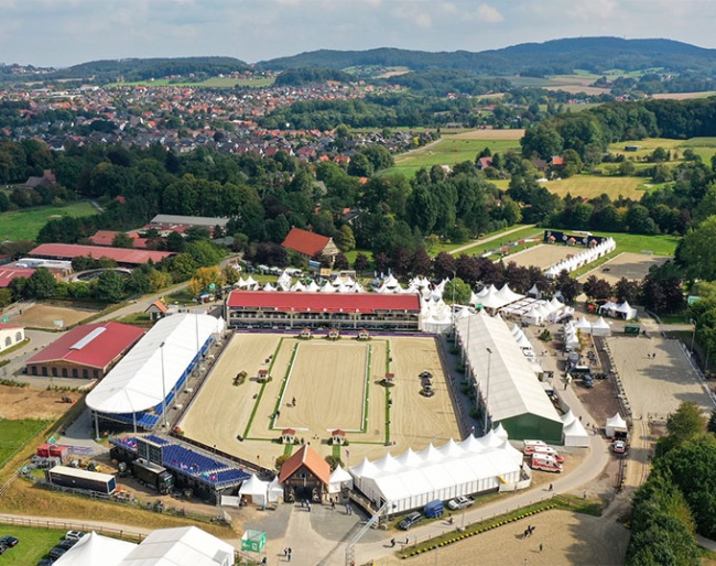 The VIP Loge Süd by the jumping arena was first opened for the FEI Dressage European Championships 2021 © Stefan Lafrentz