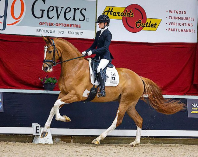 Charlotte Fry and Nareina at the 2022 Dressage Talent competition in Berlicum :: Photo © Digishots