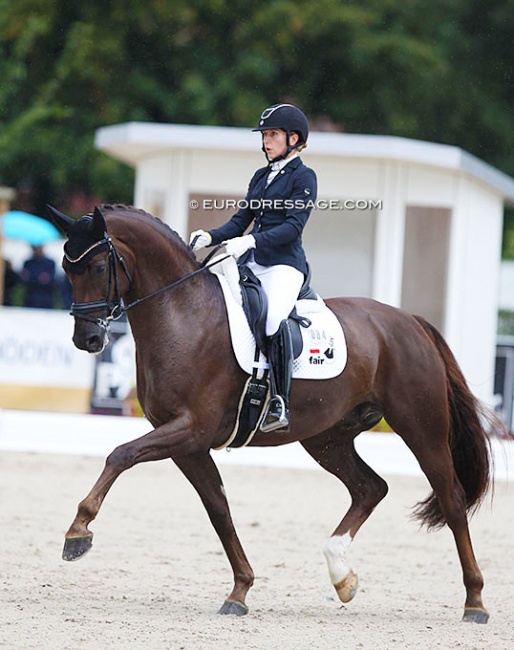 Beata Stremler and For Magic at the 2021 World Young Horse Championships in Verden :: Photo © Astrid Appels
