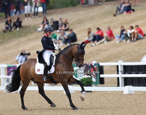 Anna Dalrymple and Vagabond de Massa at the 2022 European Young Riders Championships :: Photo © Astrid Appels