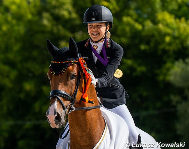Martha Raupach and Jack Sparrow win the individual gold at the 2022 European Children Championship :: Photo © Lukasz Kowalski