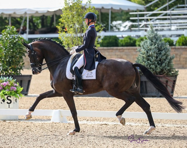Laura Graves and Sensation HW at the 2022 U.S. Dressage Championships :: Photo © Sue Stickle