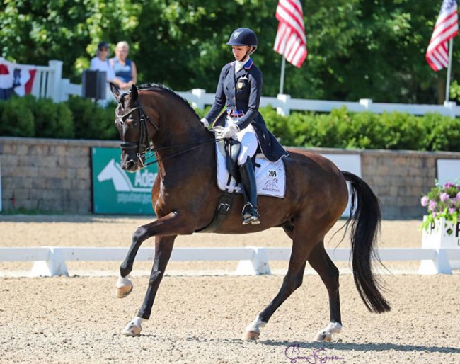 Laura Graves and Sensation HW at the 2022 U.S. Dressage Championships :: Photo © Sue Stickle