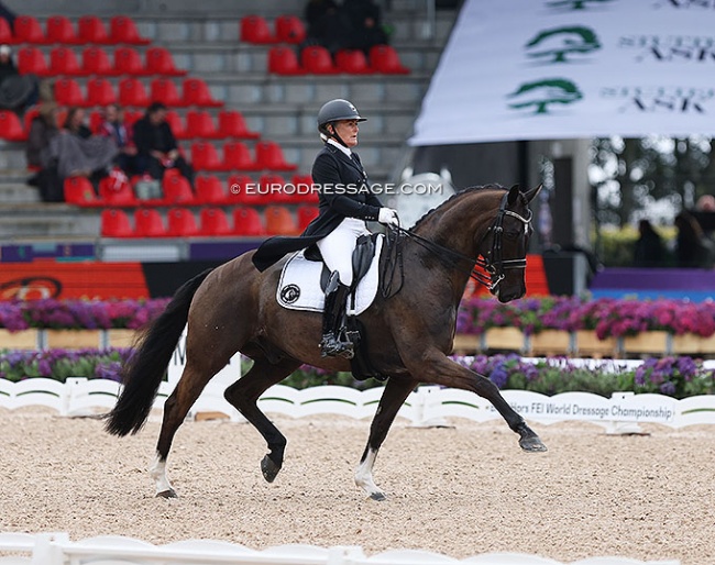 Gaylene Lennard and Jax Johnson at the 2022 World Championships Dressage :: Photo © Astrid Appels