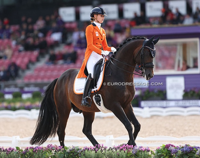 Dinja van Liere and Hermes at the 2022 World Championships Dressage in Herning :: Photo © Astrid Appels