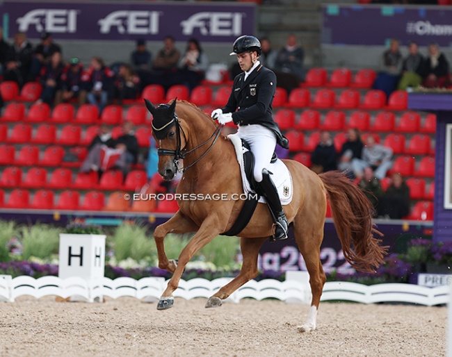 Frederic Wandres and Duke of Britain at the 2022 World Championships Dressage :: Photo © Astrid Appels
