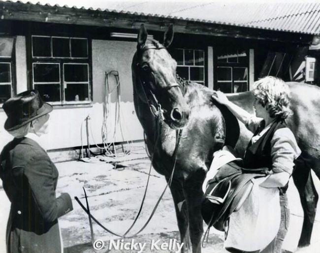 Nicky Kelly and Christine Stückelberger with the Trakehner Azurit who started in the small tour during the WoCh in Lausanne :: Photo © N. Kelly