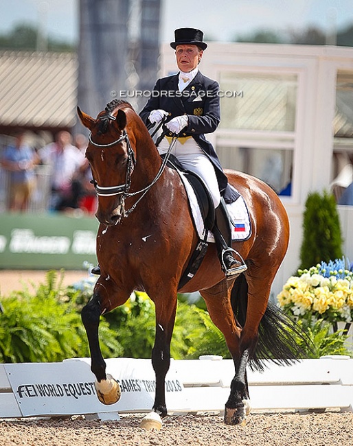 Elena Sidneva on Fuhur at the 2018 World Equestrian Games in Tryon :: Photo © Astrid Appels