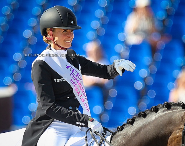 Jessica von Bredow-Werndl at the 2021 European Dressage Championships in Hagen :: Photo © Astrid Appels