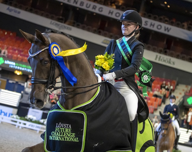 Josefine Hoffmann and Honnerups Driver at the Lovsta Future Challenge class held at the CDI-W Gothenburg