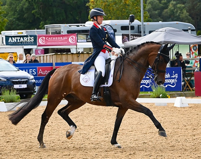 Charlotte Dujardin and Hilus MHB at the 2022 British Dressage Championships :: Photos © Kevin Sparrow