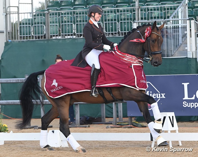 Becky Moody and Jagerbomb at the 2022 British Dressage Championships :: Photo © Kevin Sparrow