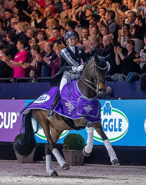 Jessica von Bredow-Werndl and Dalera won the 2022 World Cup Finals in April, her last big show before her baby break