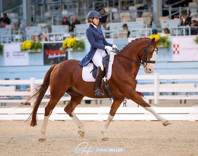Micaela Mabragana on Diamond Rosso at the 2022 CDI-W Devon :: Photo © Emma Miller