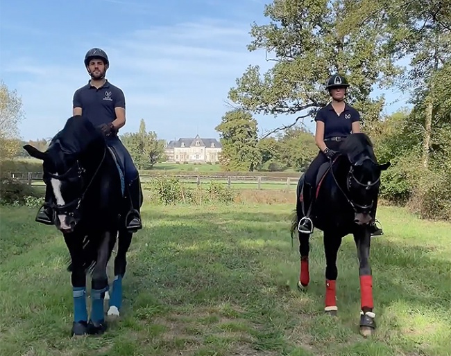 Alfonso de la Chica Parras and Emma Jamieson at Haras de Malleret