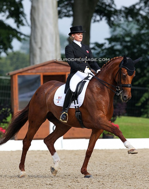Anna Zibrandtsen on Capriciella at the 2011 European Junior Riders Championships in Broholm (DEN), where they won team silver and double bronze :: Photo © Astrid Appels