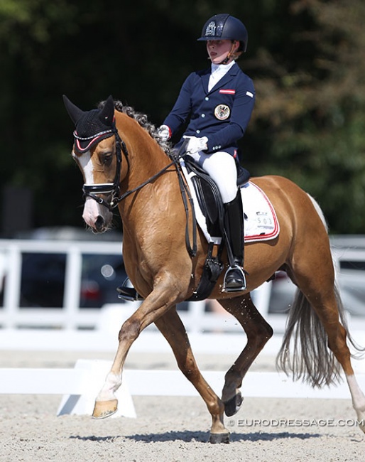 Florentina Jöbstl and Colourfull Cannonball at the 2020 European Pony Championships :: Photo © Astrid Appels