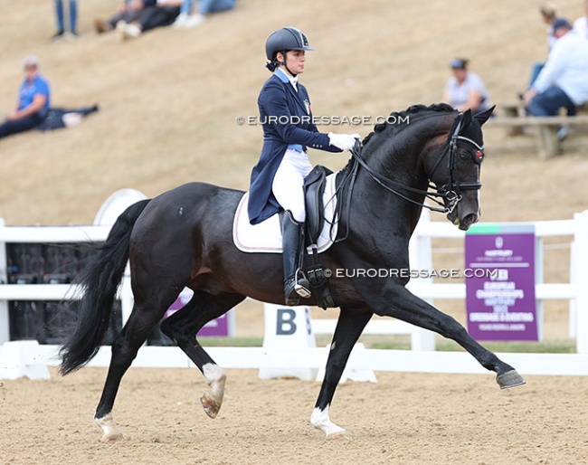 Beatrice Arturi and Daily Deal at the 2022 European Young Riders Championships in Hartpury :: Photo © Astrid Appels