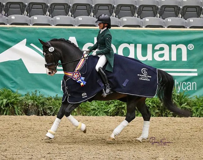 Kristen Ortt and Rita Mae Johnson at the 2022 U.S. Dressage Finals :: Photo © Sue Stickle