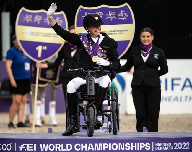 Danish Tobias Thorning Jorgensen wins gold at the 2022 World Para Dressage Championships :: Photo © Hippofoto