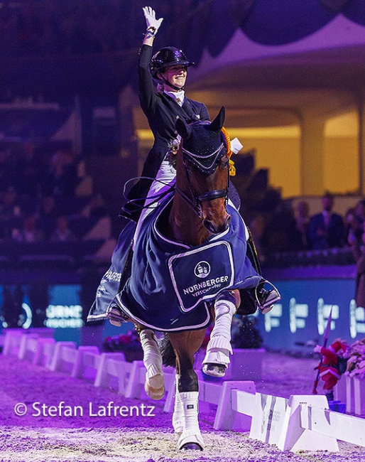 Andrina Suter and Briatore win the 2022 Nurnberger Burgpokal Finals for Developing PSG Horses :: Photo © Stefan Lafrentz