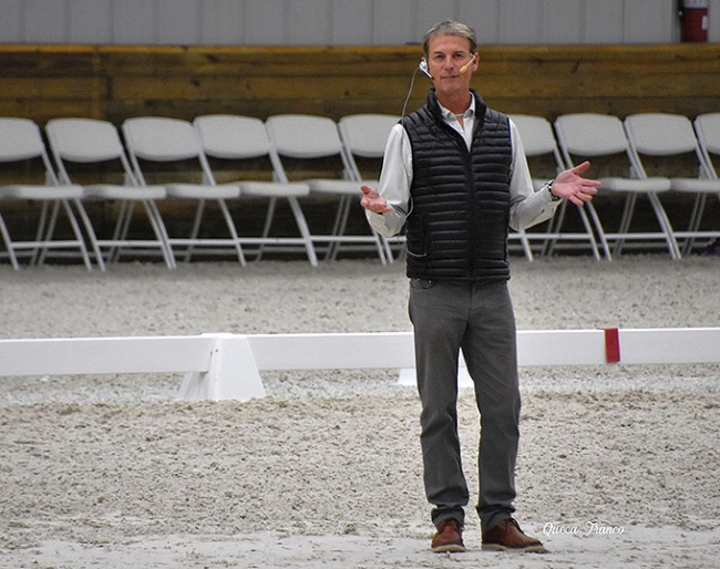 Carl Hester at the "Through the Levels" Masterclass in Ocala, FL, on 3 December 2022