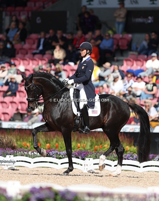 Adrienne Lyle and Salvino at the 2022 World Dressage Championships in Herning :: Photo © Astrid Appels