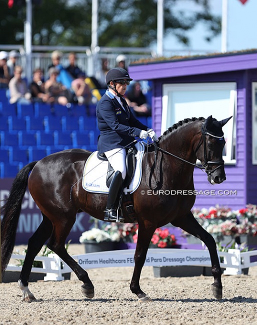 Louise Etzner Jakobsson and Goldstrike at the 2022 World Para Dressage Championships in Herning :: Photo © Astrid Appels