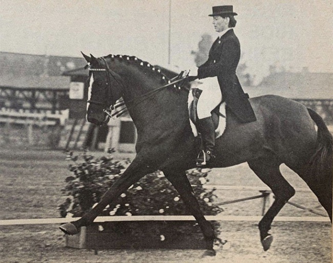 Inger Hedegaard and Velten Sohn at the 1977 Danish Dressage Championships :: Photo © Ib Nicolajsen