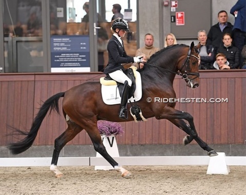 Mette Sejbjerg Jensen and Be Sure at the 2022 Danish Young Horse Championships :: Photo © Astrid Appels