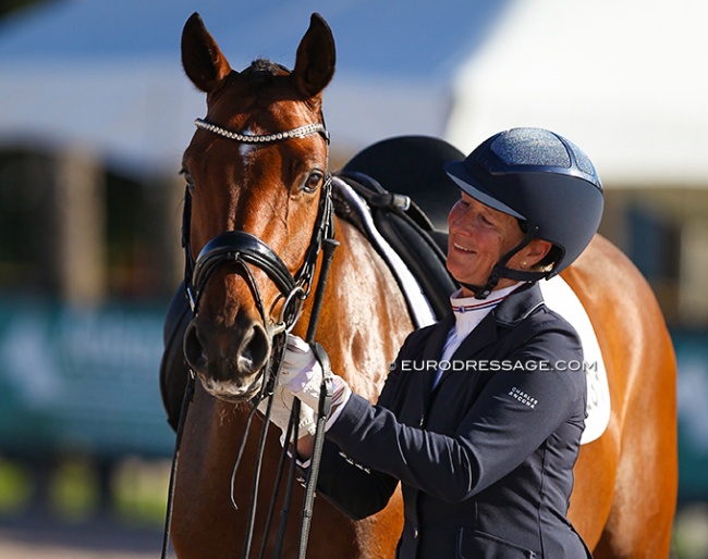 Sabine Schut-Kery with Mr Spielberg at the 2022 CDN Wellington :: Photo © Astrid Appels