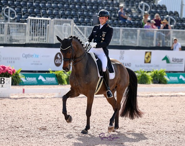 Frederic Wandres and Bluetooth at the 2023 CDI-W Wellington :: Photo © Sue Stickle