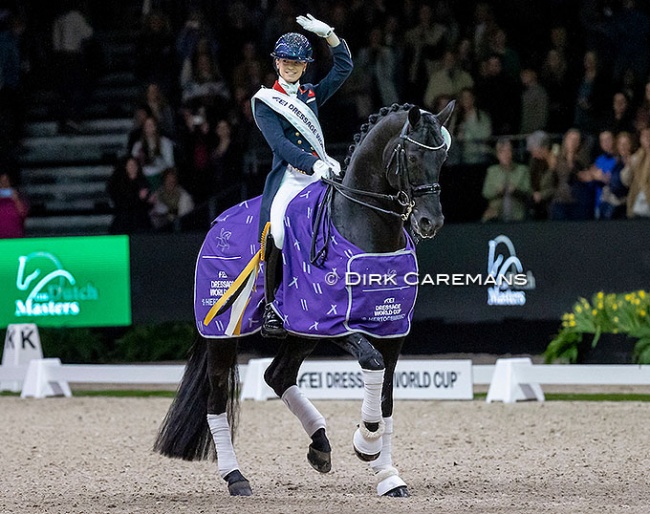 Charlotte Fry and Glamourdale win the World Cup qualifier at the 2023 CDI-W 's Hertogenbosch :: Photos © Dirk Caremans