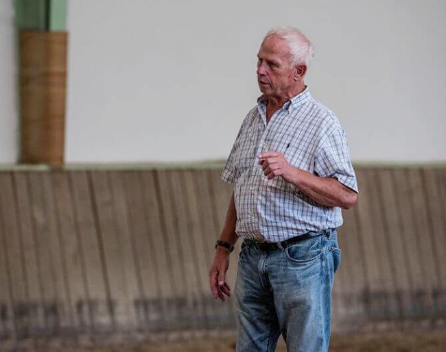 Udo Lange coaching at the Mariakalnok Dressage Center in 2019 :: Photo © Mariakalnok