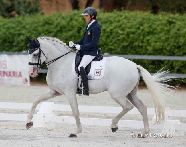 Claudio Castilla Ruiz and Jota da Hermida won bronze at the 2021 Spanish Young Horse Championships :: Photo © Lily Forado