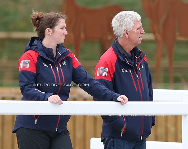 Laura Roberts with U.S. team captain George Williams at the 2022 CDIO Compiegne :: Photo © Astrid Appels
