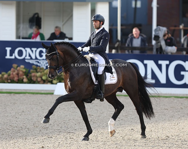 Manuel Dominguez Bernal and Escamillo at the 2022 World Young Horse Championships in Ermelo :: Photo © Astrid Appels