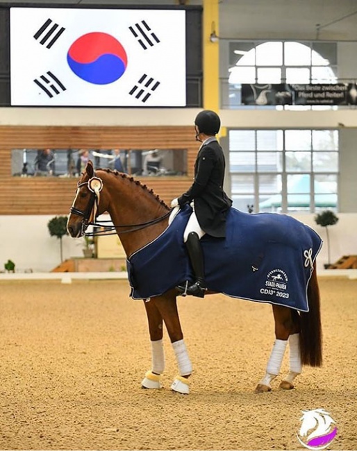 Korean Young-Shik Hwang, who is based at Hof Kasselmann in Germany, won the Grand Prix Special at the 2023 CDI Stadl Paura :: Photo © Team Myrtill