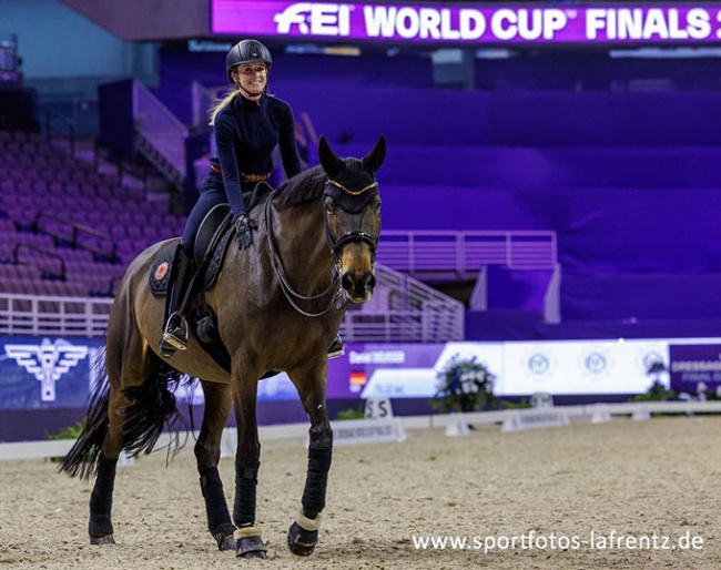 Reigning World Cup champion Jessica von Bredow-Werndl and Dalera BB are in Omaha to defend their title :: Photo © Stefan Lafrentz