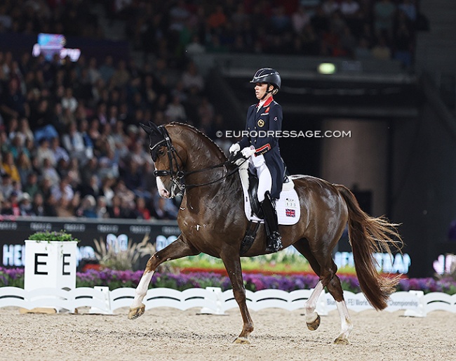 Charlotte Dujardin and Imhotep at the 2022 World Championships in Herning :: Photo © Astrid Appels