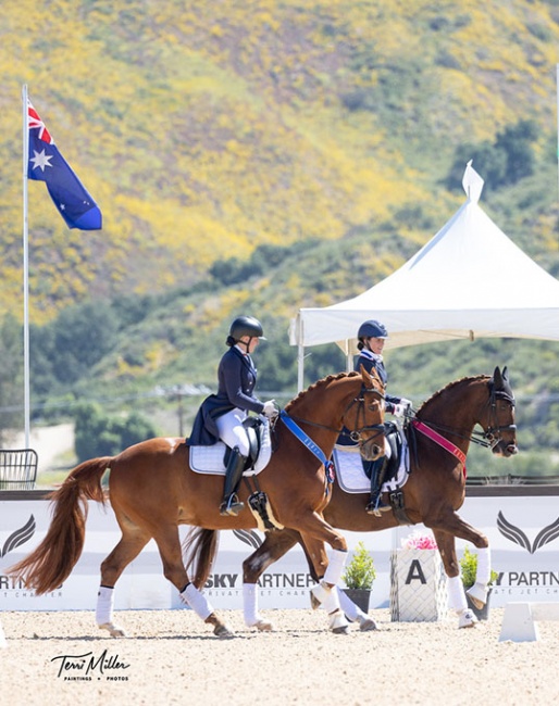 Ellanor Boehning and Josephine Hinnemann at the 2023 CDI Temecula :: Photo © Astrid Appels