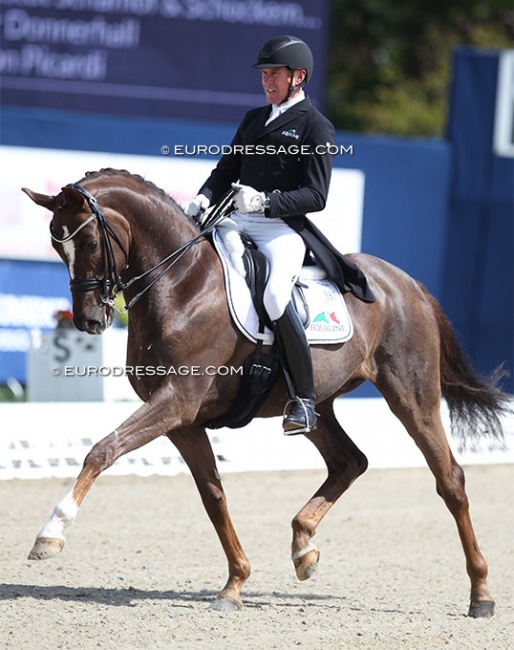Holga Finken on Sir Picardi at the 2018 CDN Hagen :: Photo © Astrid Appels