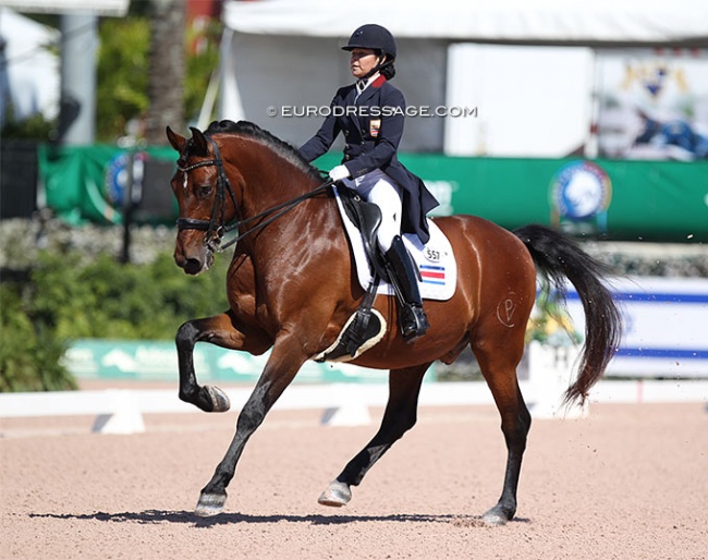 Gloriana Herrera and Vampiro De Pereto at the 2022 Palm Beach Dressage Derby :: Photo © Astrid Appels