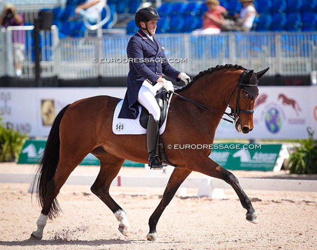 Justin Ridgewell and Jolene at the 2022 Palm Beach Dressage Derby CDI :: Photo © Astrid Appels