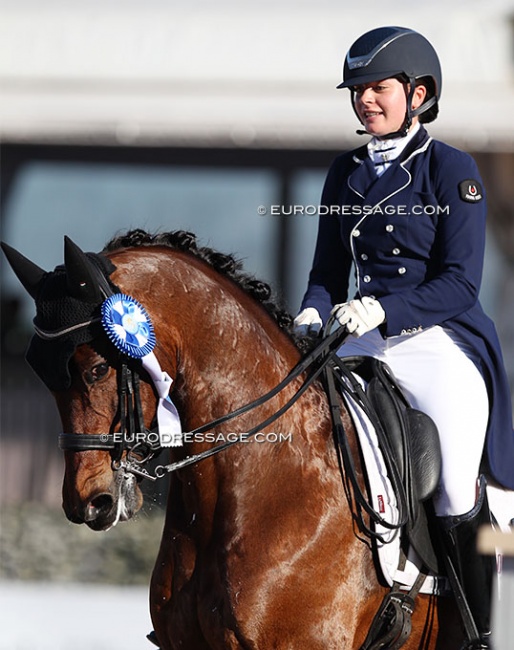 Claire Robinson on Glamour Boy at the 2022 CDI Wellington :: Photo © Astrid Appels