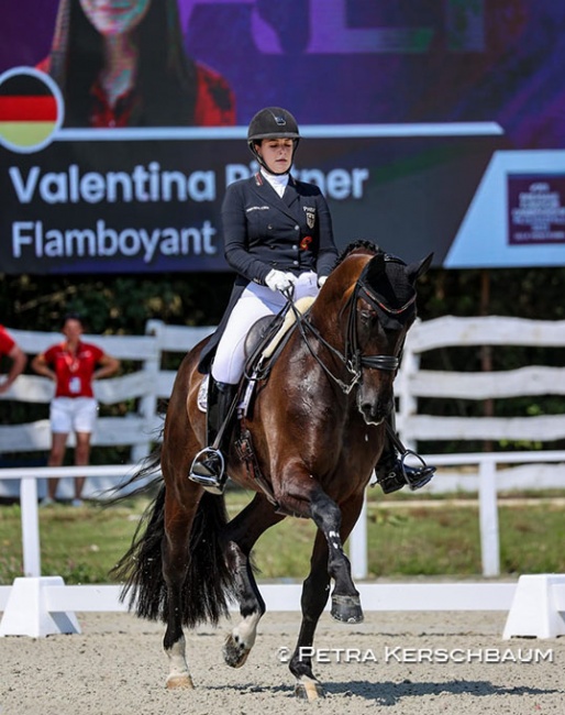 Valentina Pistner and Flamboyant at the 2023 European Young Riders Championships :: Photo © Petra Kerschbaum