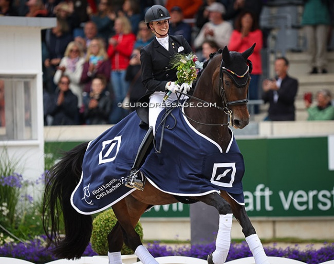 Jessica von Bredow-Werndl and Dalera BB win the 2023 CDIO Aachen :: Photo © Astrid Appels