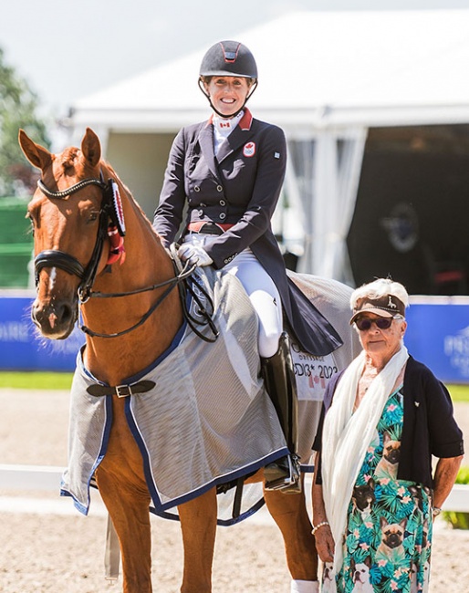 Brittany Fraser-Beaulieu on Jill Irving's Jaccardo at the 2023 CDI Caledon